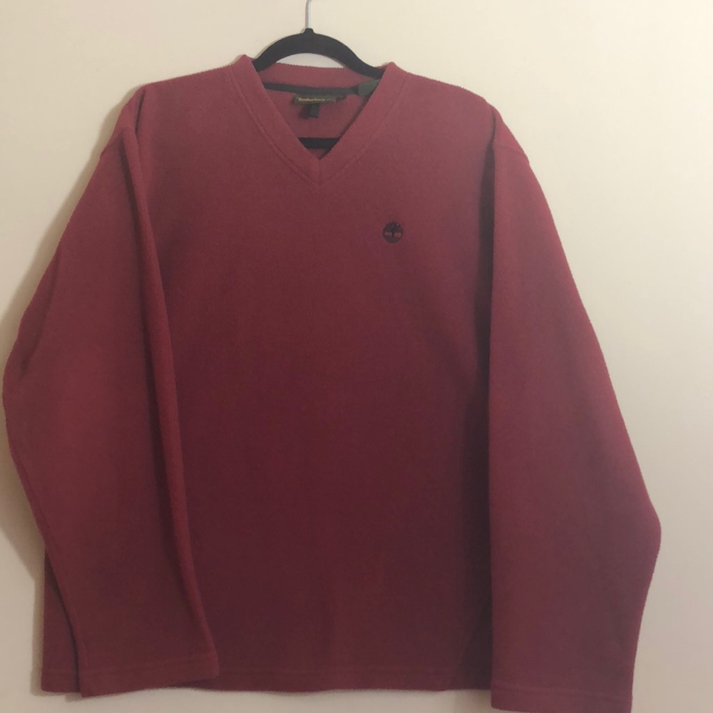 Timberland Rust V-Neck Pullover Size M - Picture 5 of 7